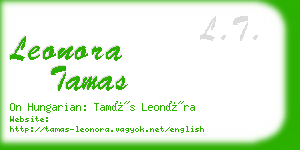 leonora tamas business card